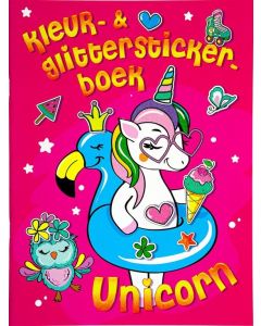 Unicorn kleur- en stickerboek