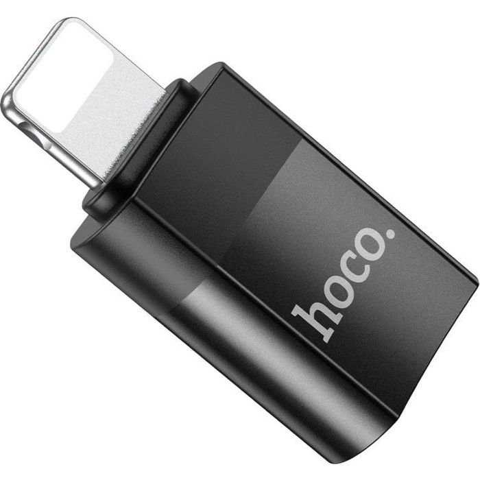 Hoco USB 2.0 to Lightning OTG Adapter- Zwart
