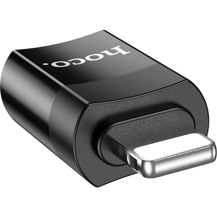 Hoco USB 2.0 to Lightning OTG Adapter- Zwart