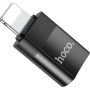 Hoco USB 2.0 to Lightning OTG Adapter- Zwart thumbnail
