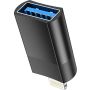 Hoco USB 2.0 to Lightning OTG Adapter- Zwart thumbnail