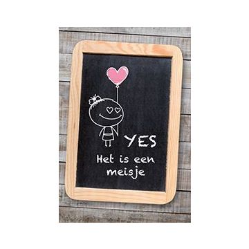 6 Wenskaarten met envelop - Hoera een meisje