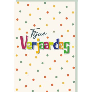 6 Wenskaarten met envelop - Fijne verjaardag