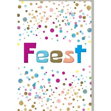 6 Wenskaarten met envelop - Feest