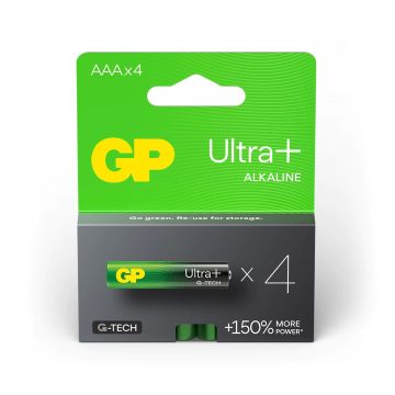 GP Ultra Plus Alkaline AAA Micro Batterijen (4-pack)