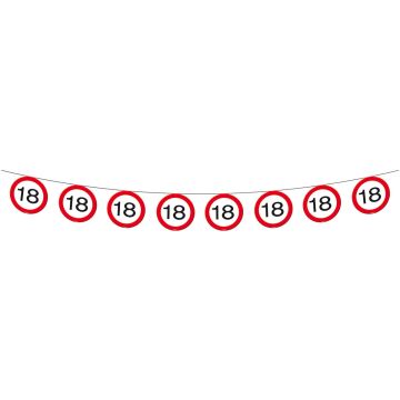 18 Jaar Verkeersbord Slinger - 12 meter
