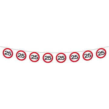 25 Jaar Verkeersbord Slinger - 12 meter