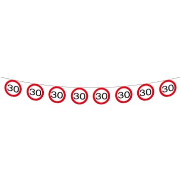 30 Jaar Verkeersbord Slinger - 12 meter