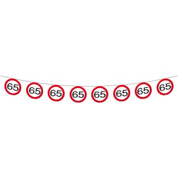 65 jaar Verkeersbord Slinger - 12 meter