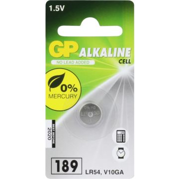GP Alkaline 189 (V10GA / L1130 / LR54) Knoopcel Batterij (1-pack)