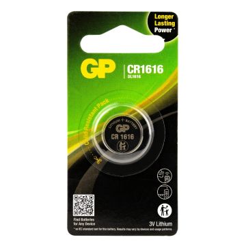 GP Lithium CR1616 Knoopcel Batterij (1-pack)