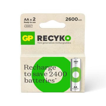 GP NiMH Oplaadbare AA Mignon Batterijen 2600 Series (2-pack)