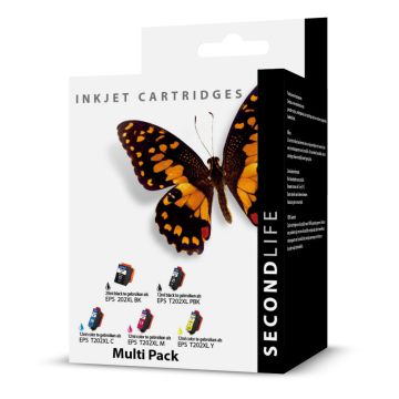 SecondLife - Multipack Epson 202 XL BK  PBK  C  M & Y