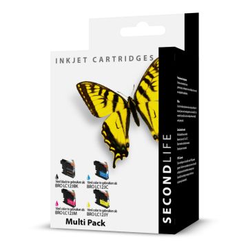 SecondLife - Multipack Brother LC 121 / 123 BK  C  M en Y