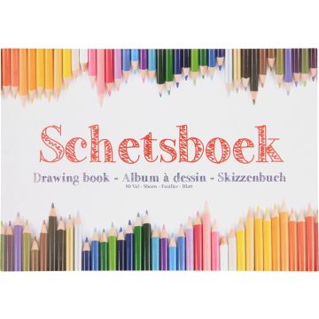 Schetsboek A4 – wit papier – 80 vel