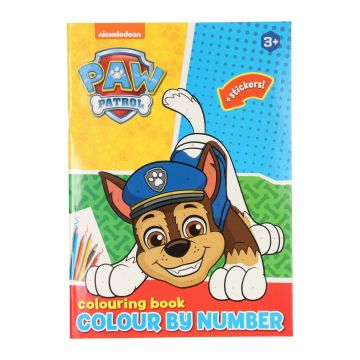 Paw Patrol - Kleuren op nummer inclusief stickers Paw Patrol - Kleuren op nummer inclusief stickers
