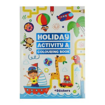 Kleur- en activiteitenboek - met stickers - witte versie