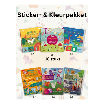 Sticker- & Kleurpakket 6 x 3 stuks