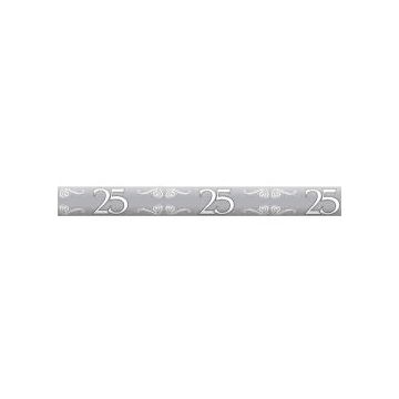 25 Jaar Afzetlint Zilver - 15 meter