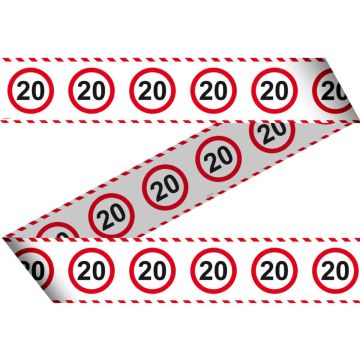 20 Jaar Verkeersbord Afzetlint - 15 meter