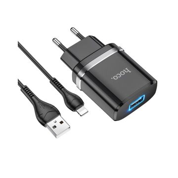 Hoco N1 Oplader Set met Lightning Kabel 1 meter - Zwart