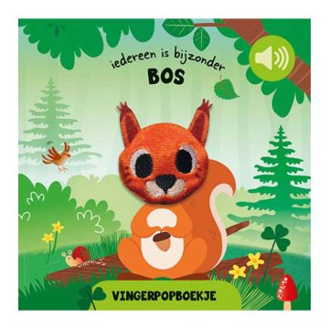 Vingerpopboekje met geluid - Bosdieren