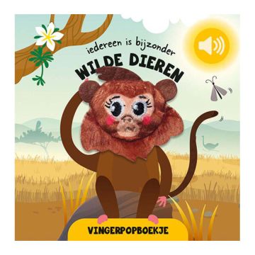 Vingerpopboekje met geluid - Wilde Dieren