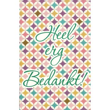 10 Wenskaarten met envelop - Heel erg Bedankt