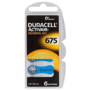 Duracell Hoorapparaat Batterij Type DA675 blister 6