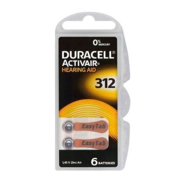 Duracell Hoorapparaat Batterij Type DA312 blister 6