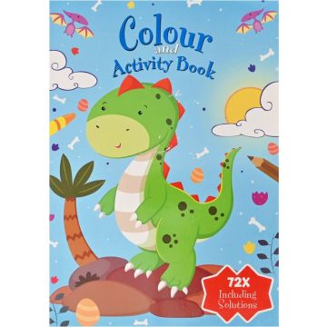 Kleur- en activiteitenboek - Dino's - 72 pagina's