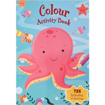 Kleur- en activiteitenboek - Zeedieren - 72 pagina's