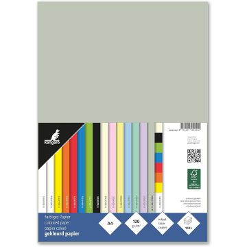 Papier Kangaro A4 120gr Pastel Grijs Pak 100 Vel
