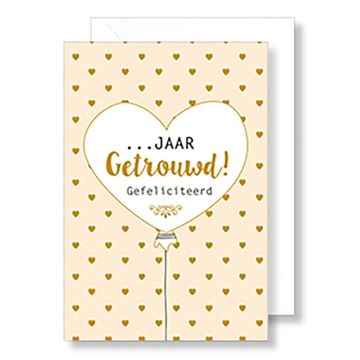 6 Wenskaarten met envelop - ... Jaar getrouwd