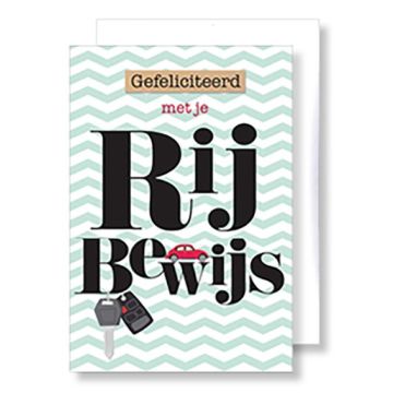 6 Wenskaarten met envelop - Rijbewijs Geslaagd