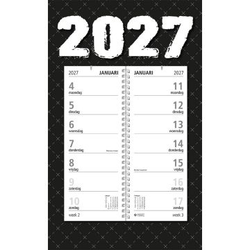 Omlegweekkalender 2027 - Week start op Maandag