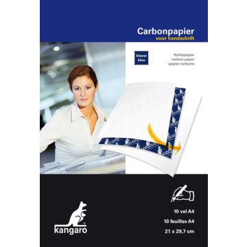 Carbonpapier Kangaro A4 21x29,7cm 10 vel blauw