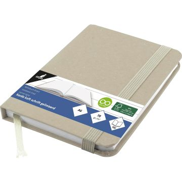 Notitieboek Kangaro Kraft A6 96 Vel, 70 Gram, Gelinieerd met Elastiek