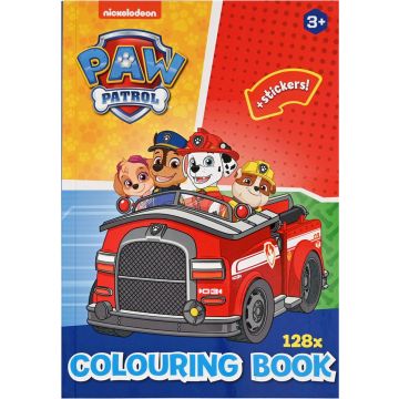 Paw Patrol kleurboek – 128 pagina's - met stickers - rode versie
