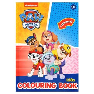 Paw Patrol kleurboek – 128 pagina's - met stickers - blauwe versie