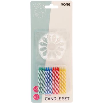 Verjaardagskaarsjes set - 24 stuks