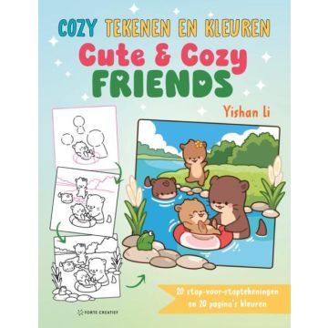 !! Cozy tekenen en kleuren - Cute & Cozy Friends