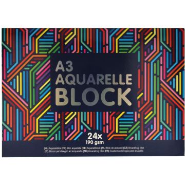 Aquarelblok A3 – 24 vel