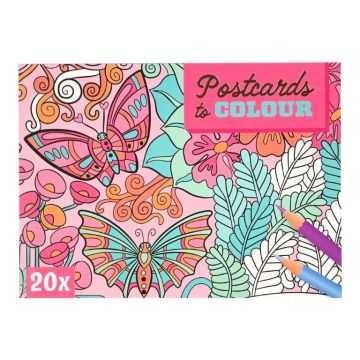 Mandala Vlinder Wenskaarten om zelf te kleuren - 20 stuks