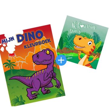 Combideal - Kleurboek & Stickerboek - Dino