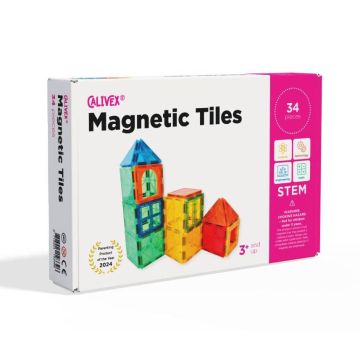 Calivex - Magnetic Tiles - Set van 34 stuks