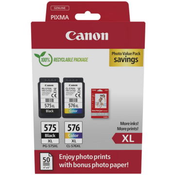 Original Canon Multipack PG 575XL/576XL + fotopapier