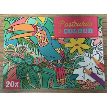 Mandala Dieren Wenskaarten om zelf te kleuren - 20 stuks