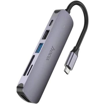 Hoco Type-C Adapter USB-C 3.0 naar HDMI + USB-A 3.0