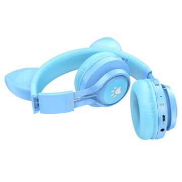 Hoco Bluetooth Hoofdtelefoon voor Kinderen - Blauw